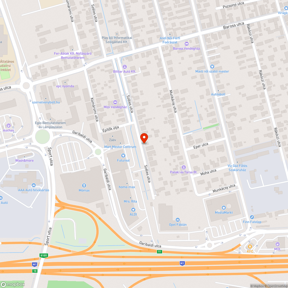 Elhagyott autó bejelentés helye