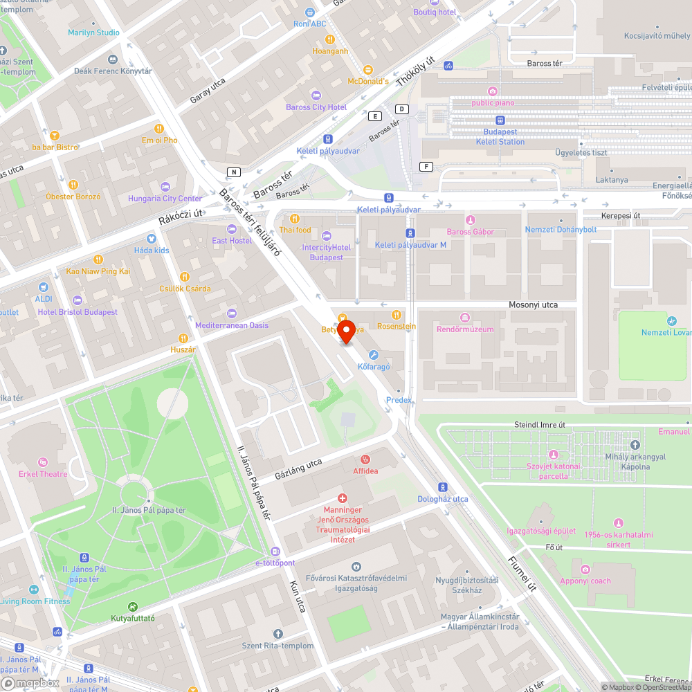 Elhagyott autó bejelentés helye