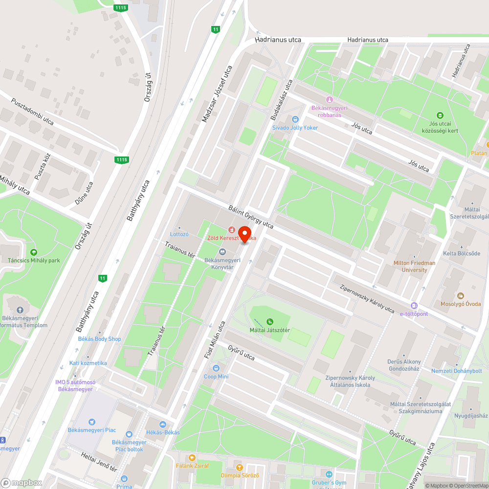 Kátyú bejelentés helye