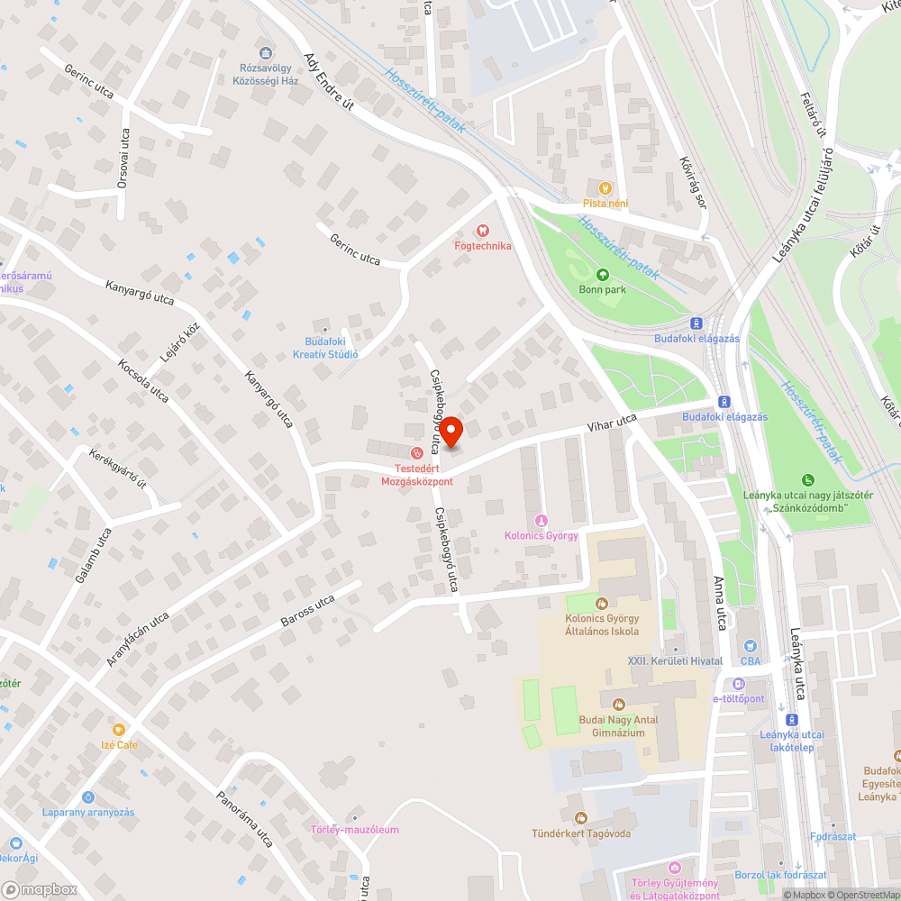 Elhagyott jármű bejelentés helye