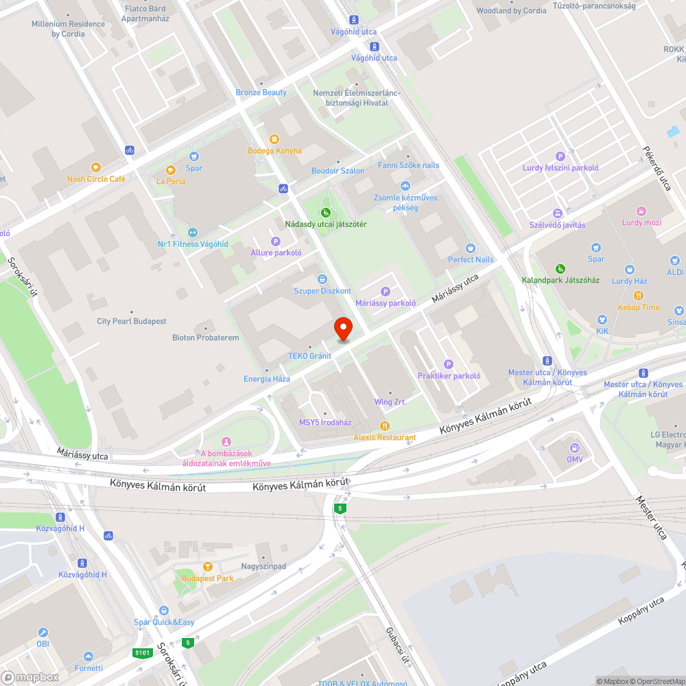 Leszakadt faág bejelentés helye