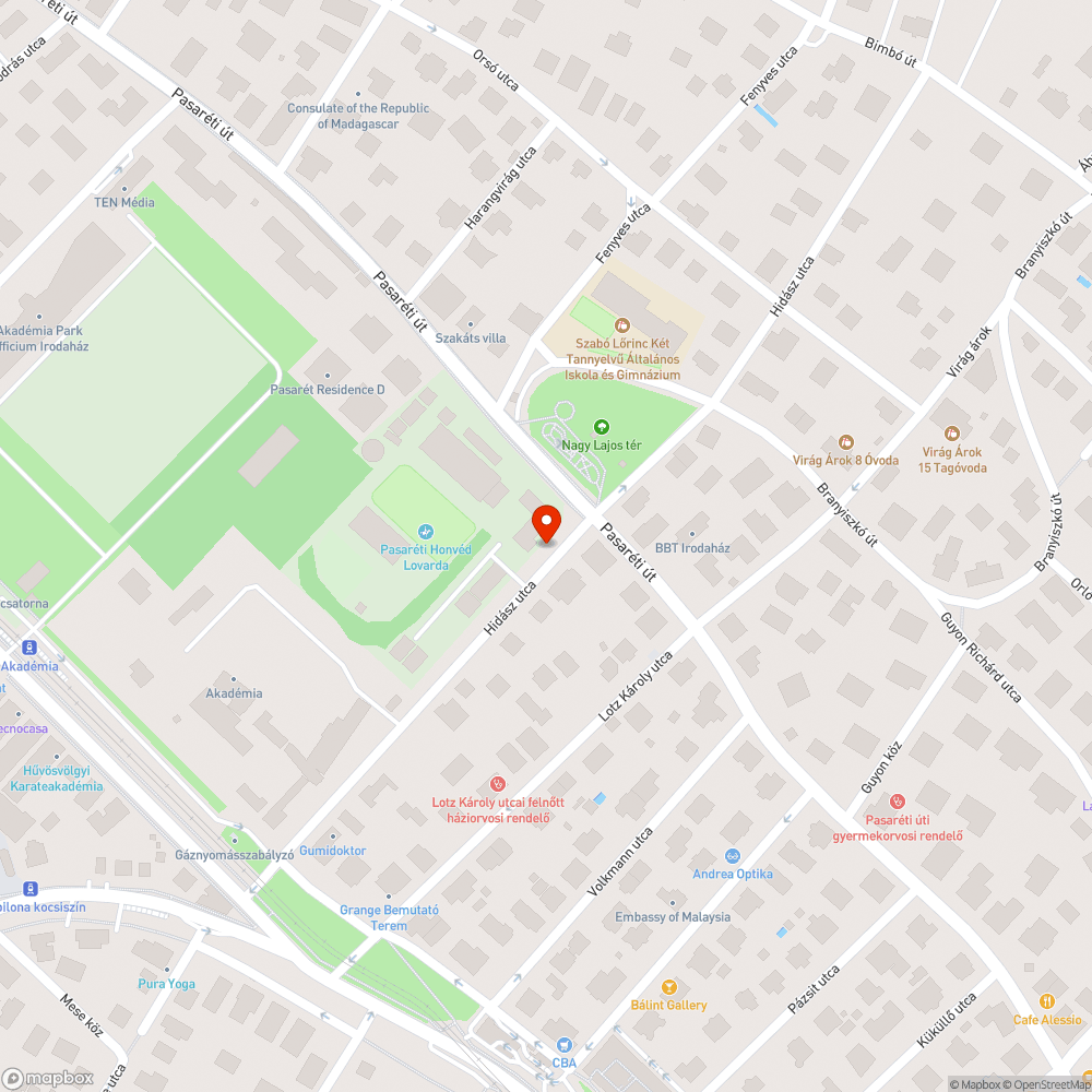 Elpusztult fa bejelentés helye