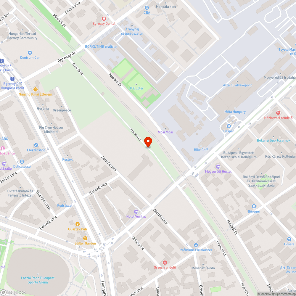 Elhagyott defektes jármű bejelentés helye