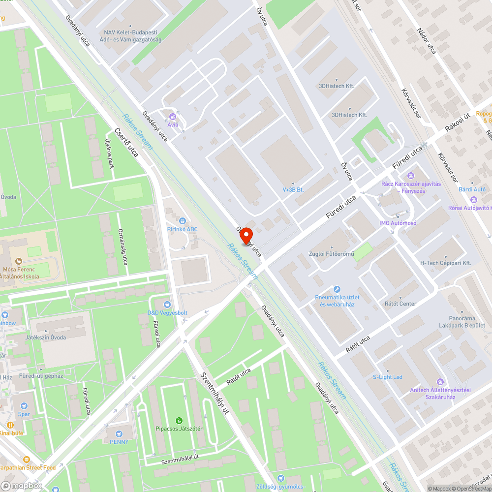 Elhagyott gumiabroncs bejelentés helye