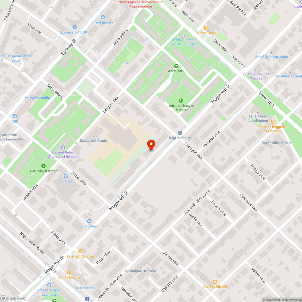 Járdára, parkolóra szakadt fa bejelentés helye