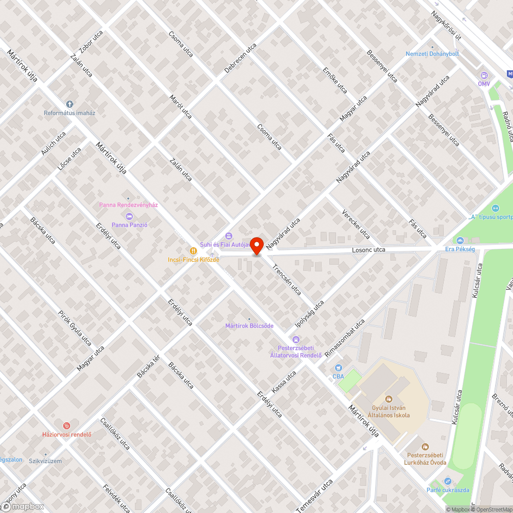 Kidőlt fa az úton bejelentés helye