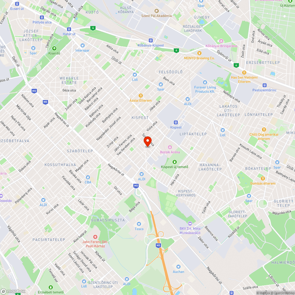 Kidőlt fa bejelentés helye