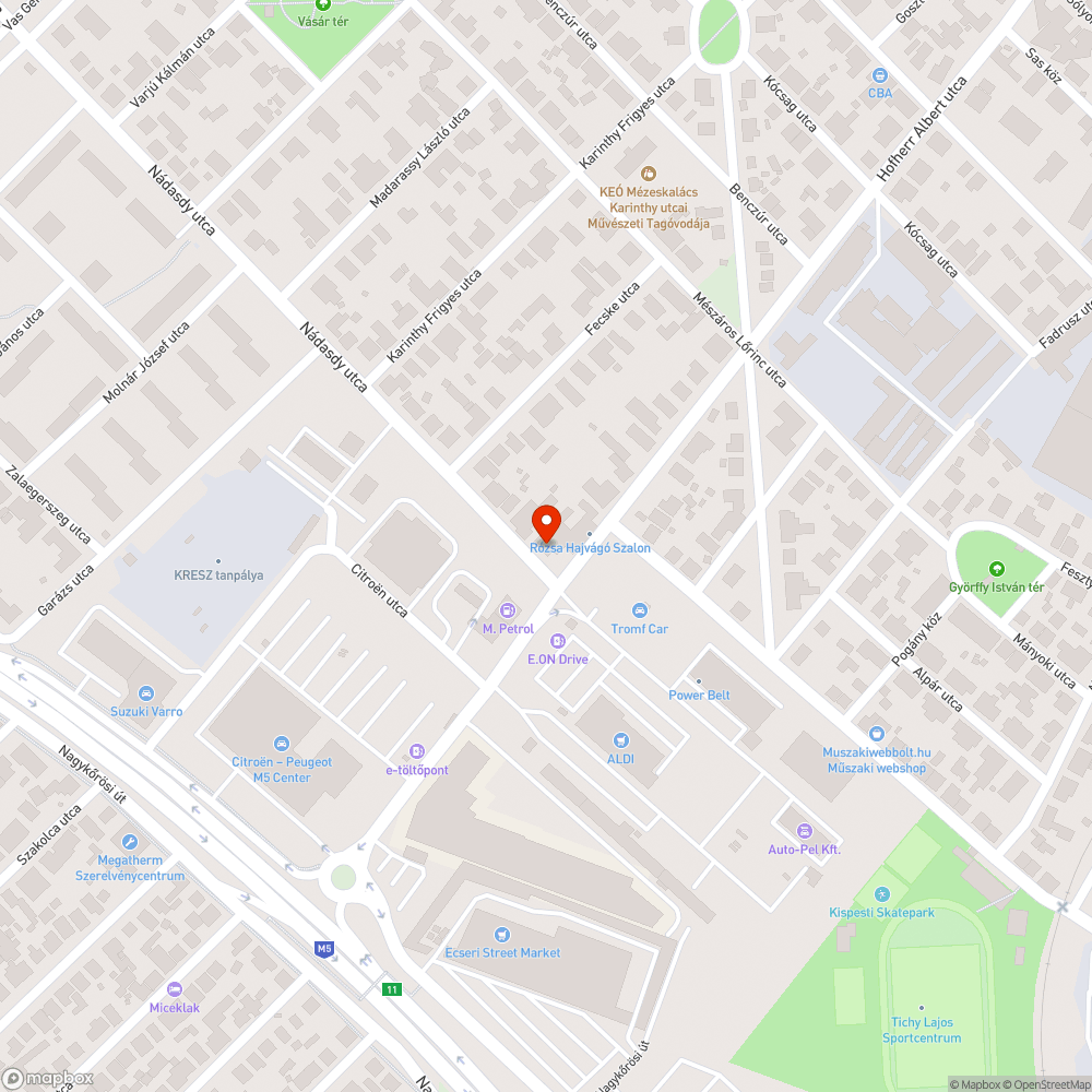 Repedezett járda bejelentés helye