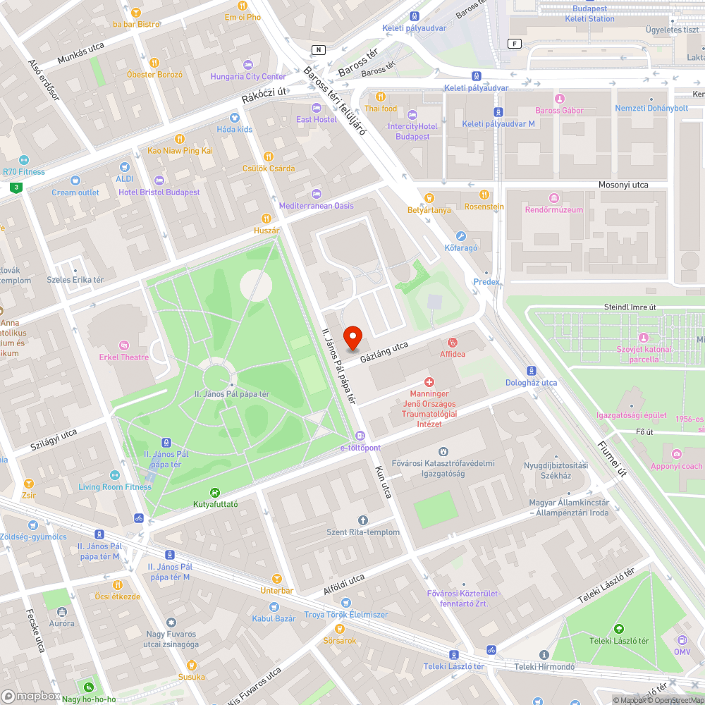 Hiányzó fák bejelentés helye