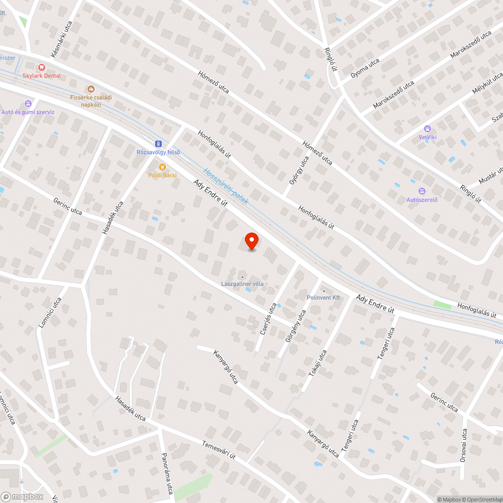 villamos sínzaj bejelentés helye