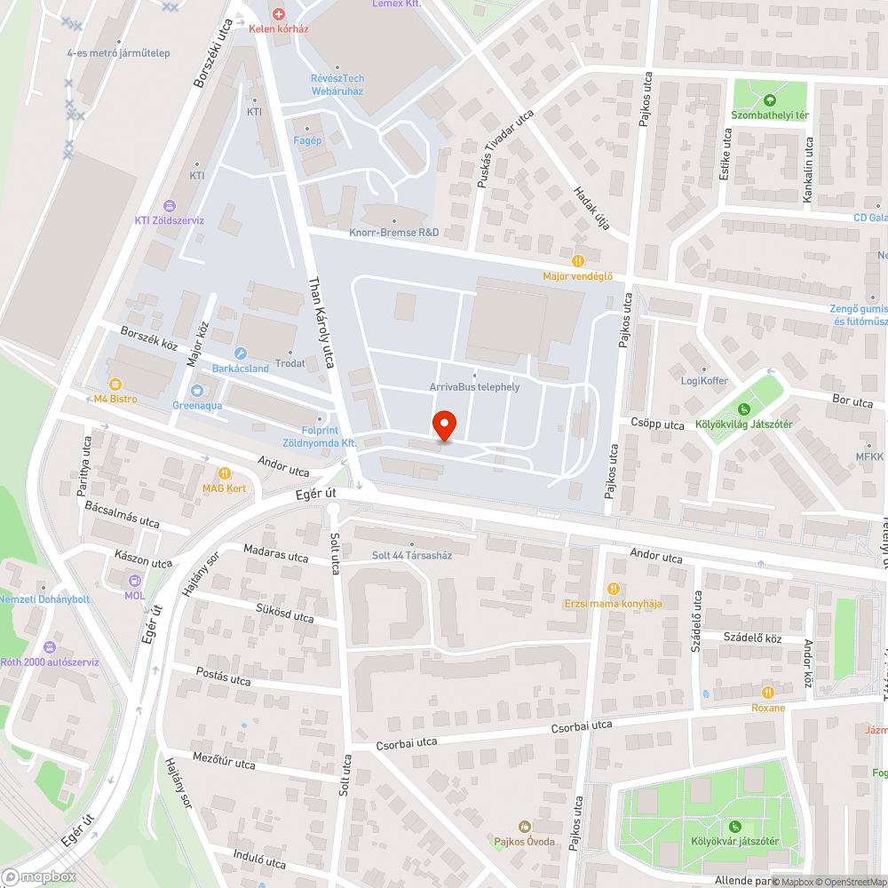 Koszos jármű bejelentés helye