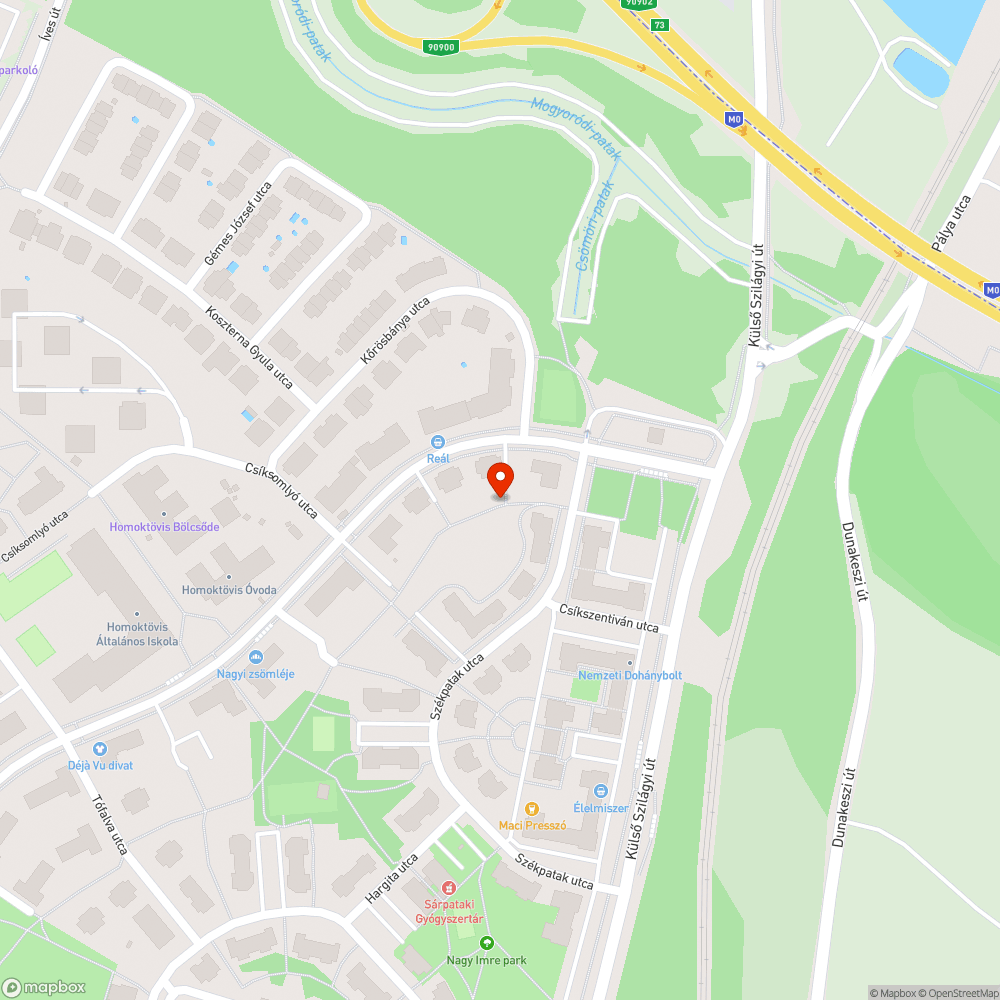 Homoktövis lakópark, szemét-puzzle bejelentés helye