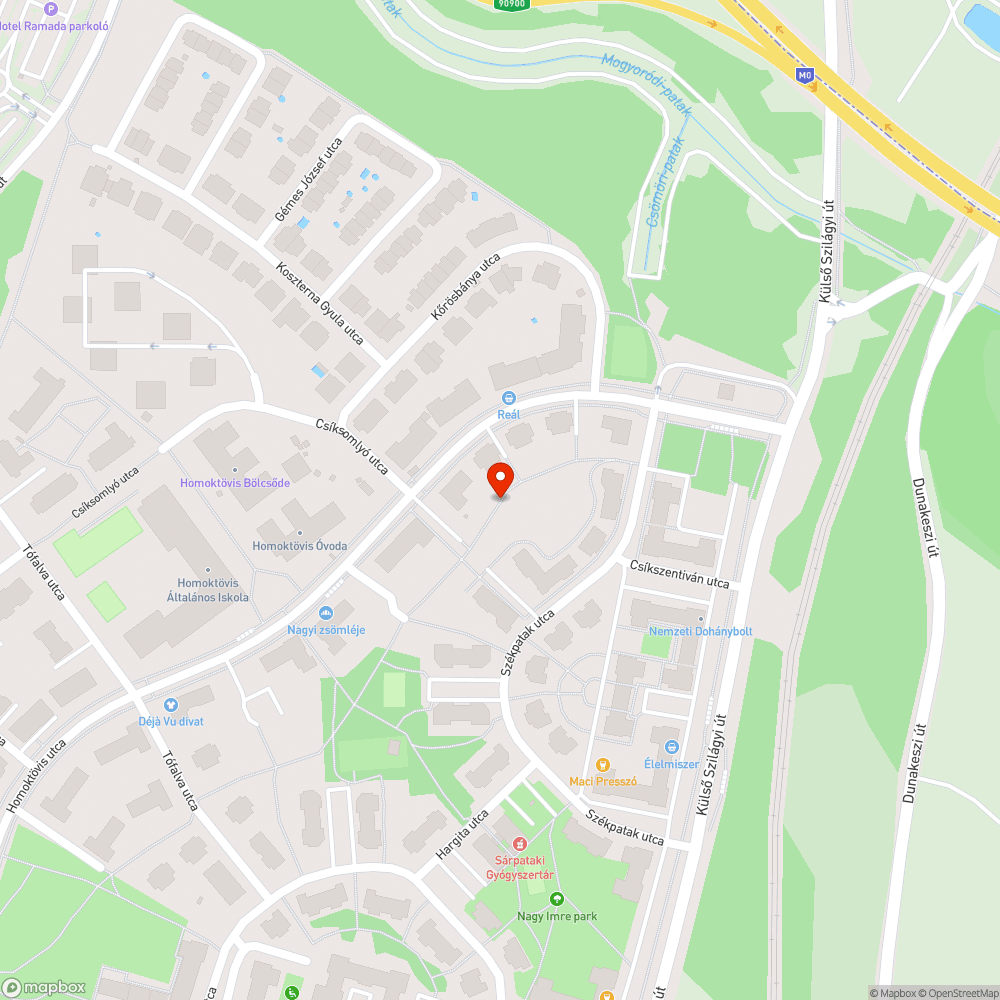 Balesetveszélyes térkő Homoktövis parkban bejelentés helye