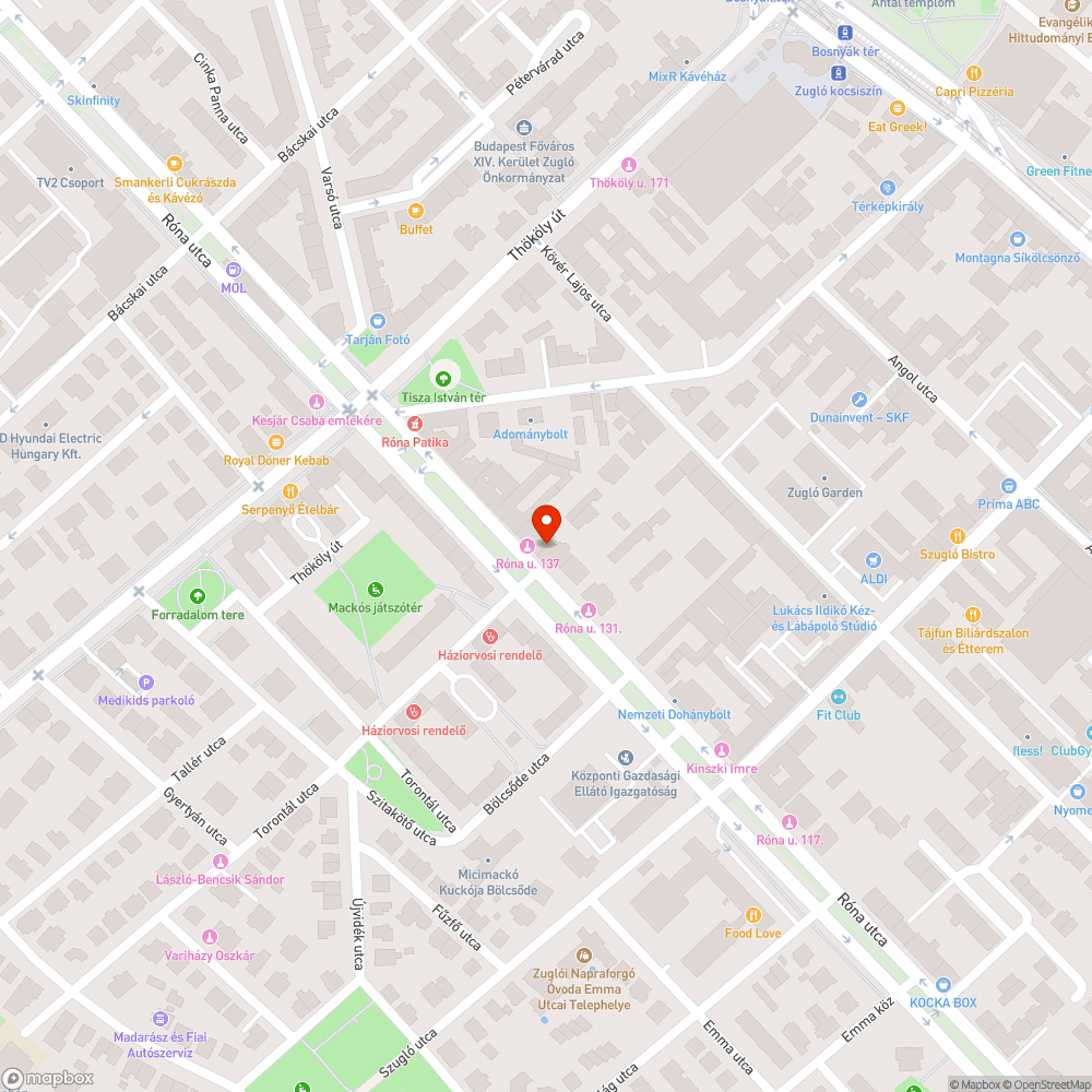 Közlekedést zavaró, utcára kilógó bokrok bejelentés helye