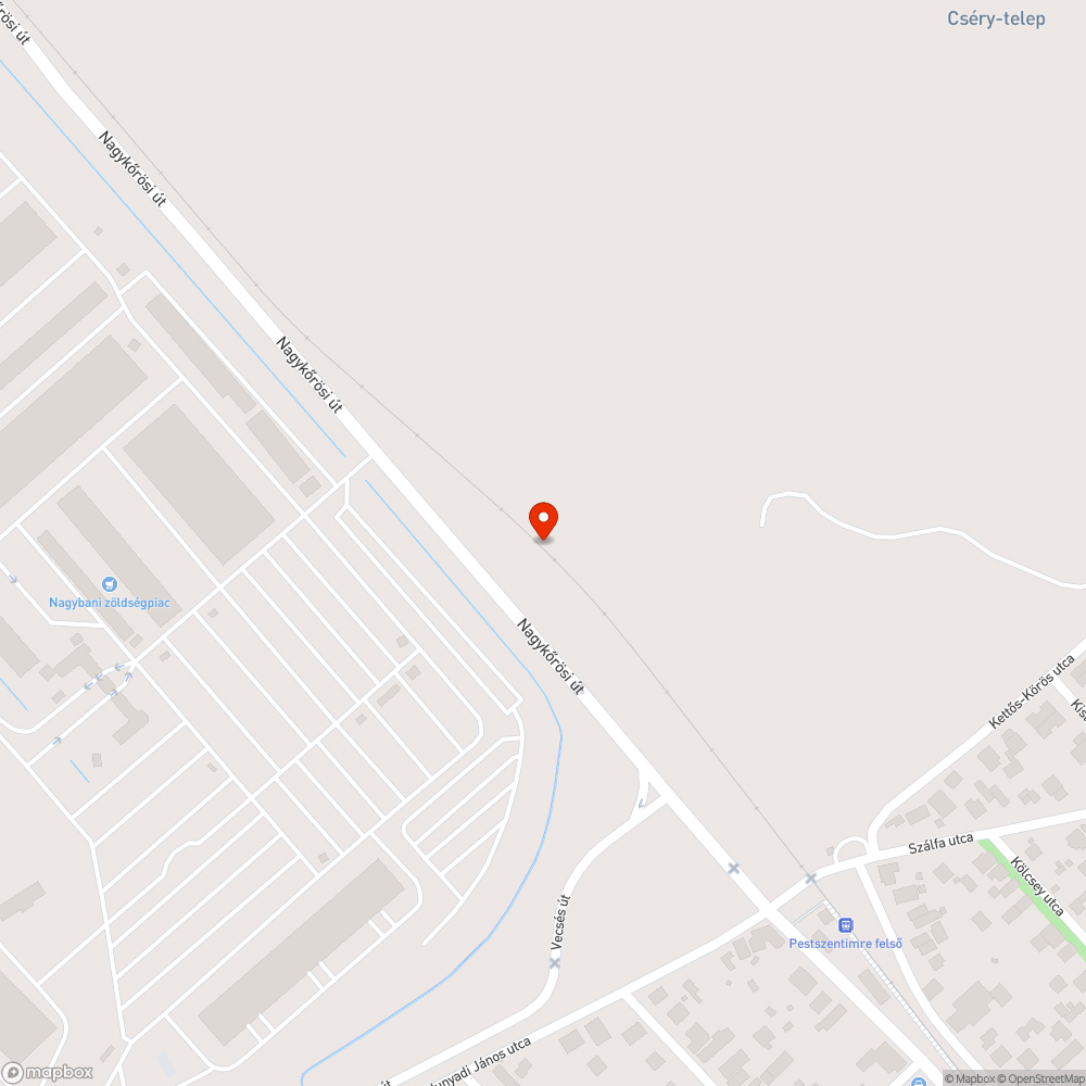 Nagykőrösi úti szemét bejelentés helye