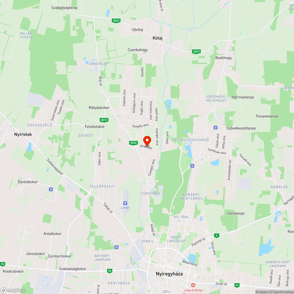 Út probléma bejelentés helye