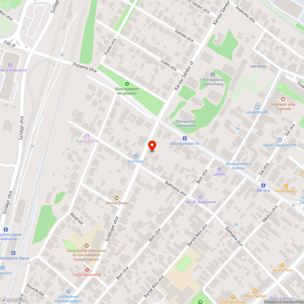 Kint felejtett tábla bejelentés helye