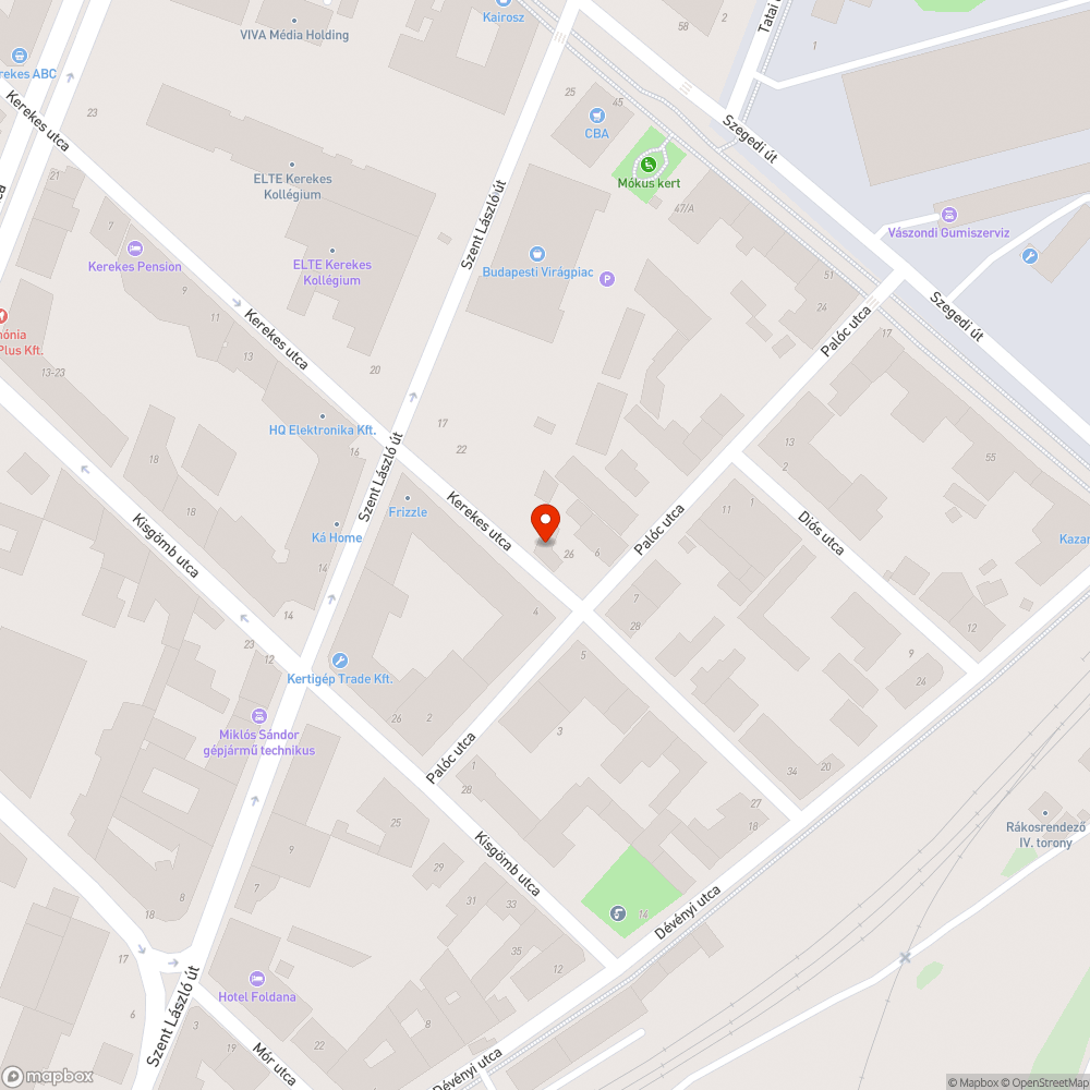 Megrongódott fa bejelentés helye