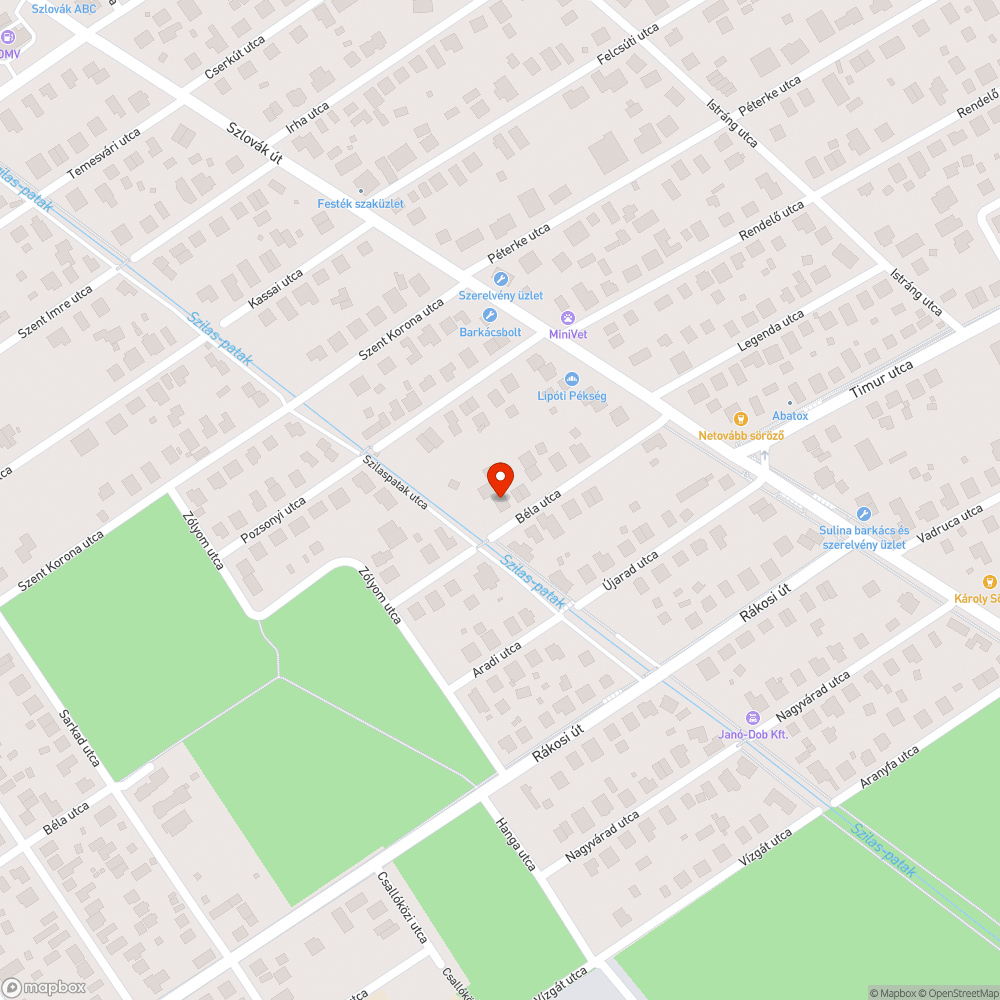 Magánút bejelentés helye