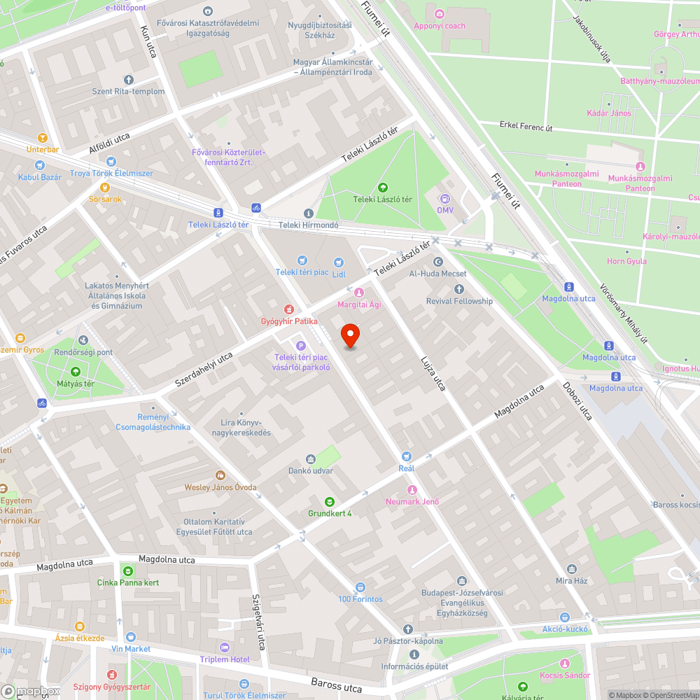 Csótányok a Karácsony Sándor utcában bejelentés helye