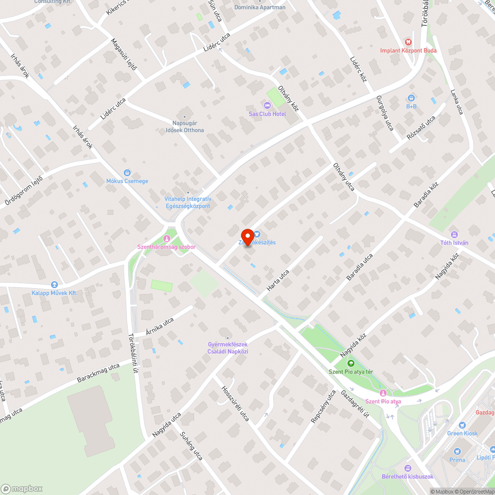 Kiégett lámpa Újbudán a Táska utcában. bejelentés helye