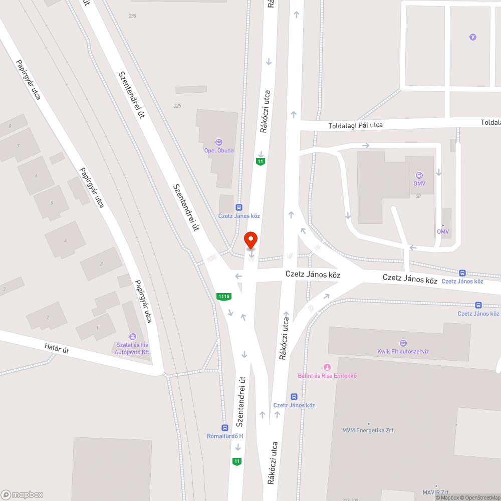 Kijárt, hullámos út bejelentés helye