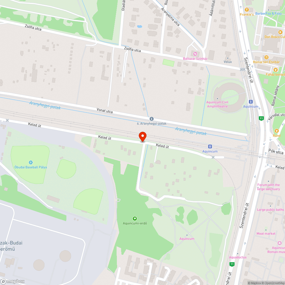 Sok kátyú a Keled úton bejelentés helye