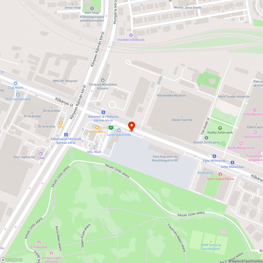 Közterületen hosszú ideje álló jármű bejelentése bejelentés helye