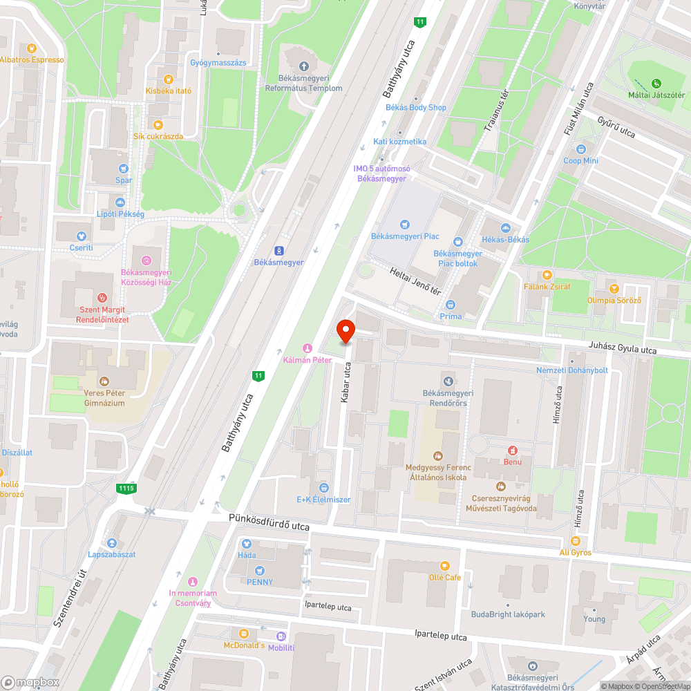 Beszakadt térkő bejelentés helye