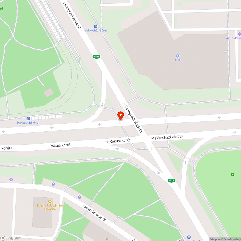 Úthiba a Rókusi körúton bejelentés helye