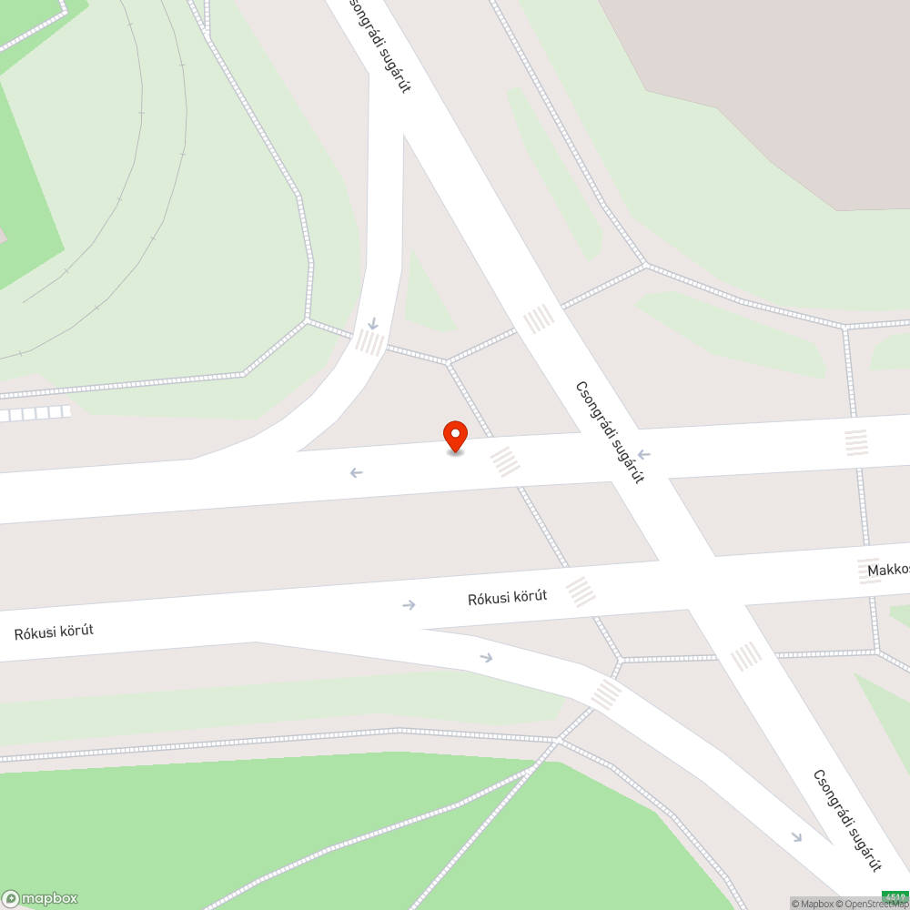 Javításra szoruló útburkolat a Rókusi körúton bejelentés helye