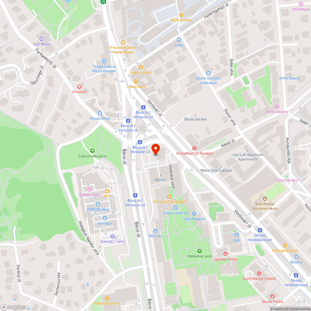 Ágoston utca 18. csatorna fedlap melletti üreg bejelentés helye