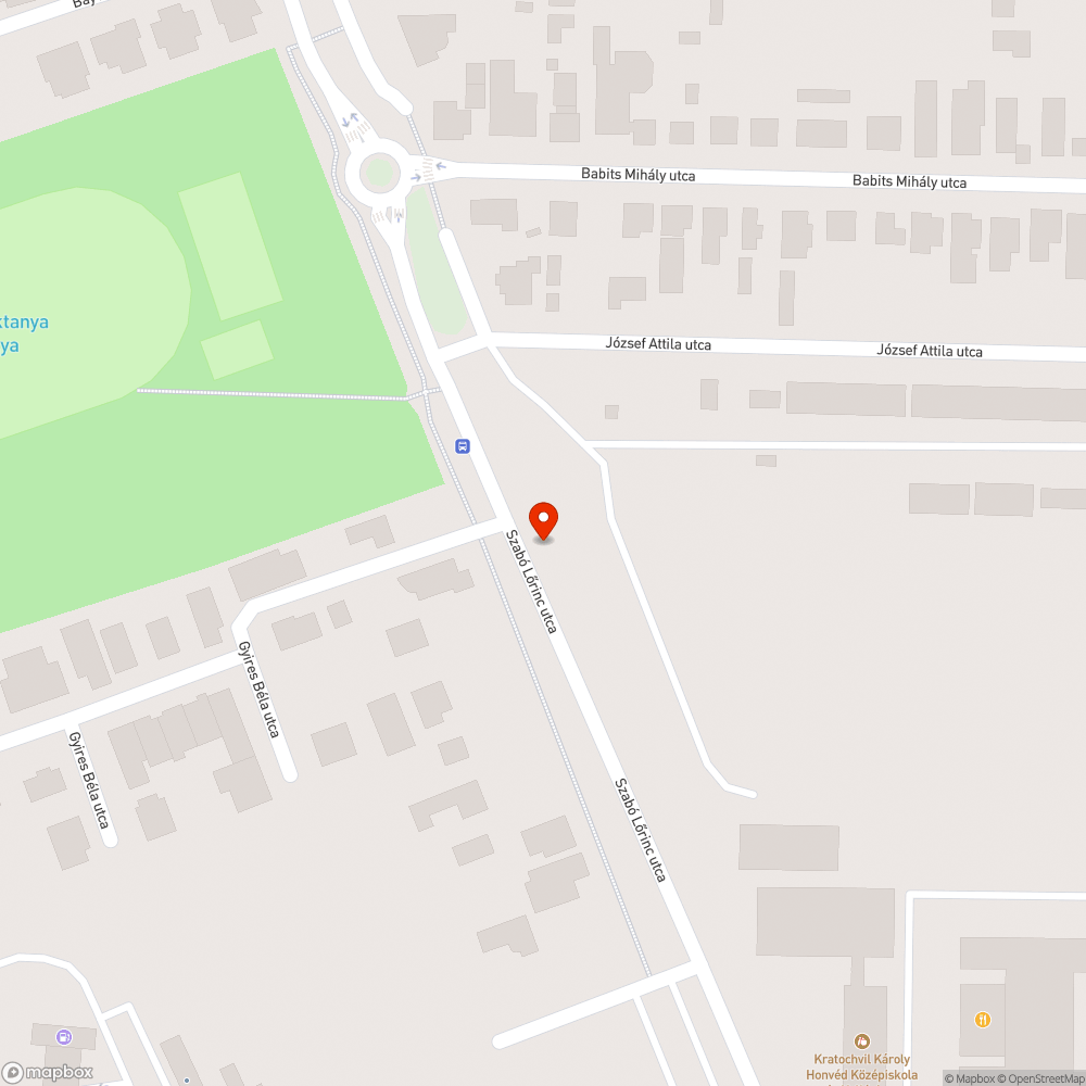 Kátyús, lejtős útszakasz bejelentés helye