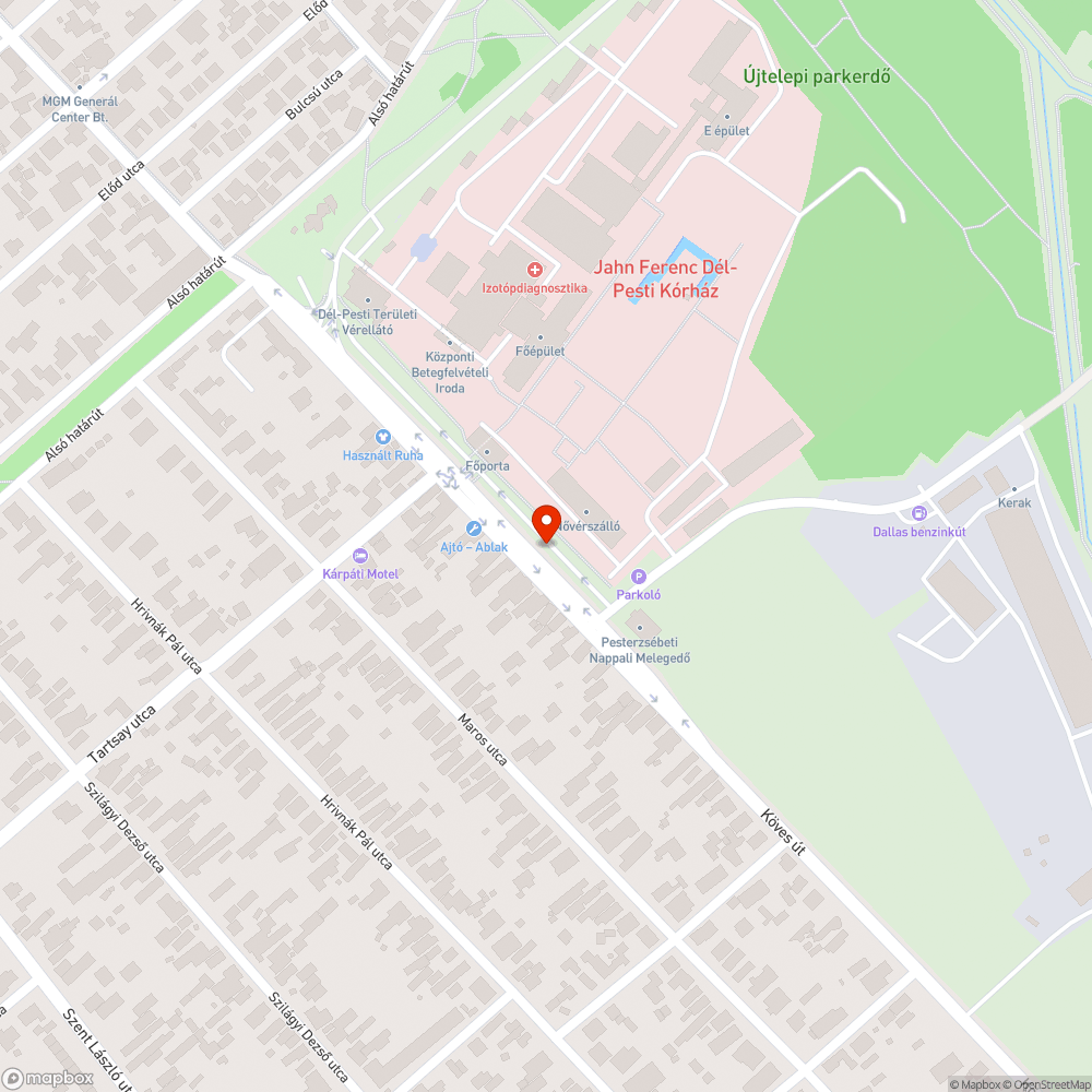 Elhagyott jármű bejelentés helye