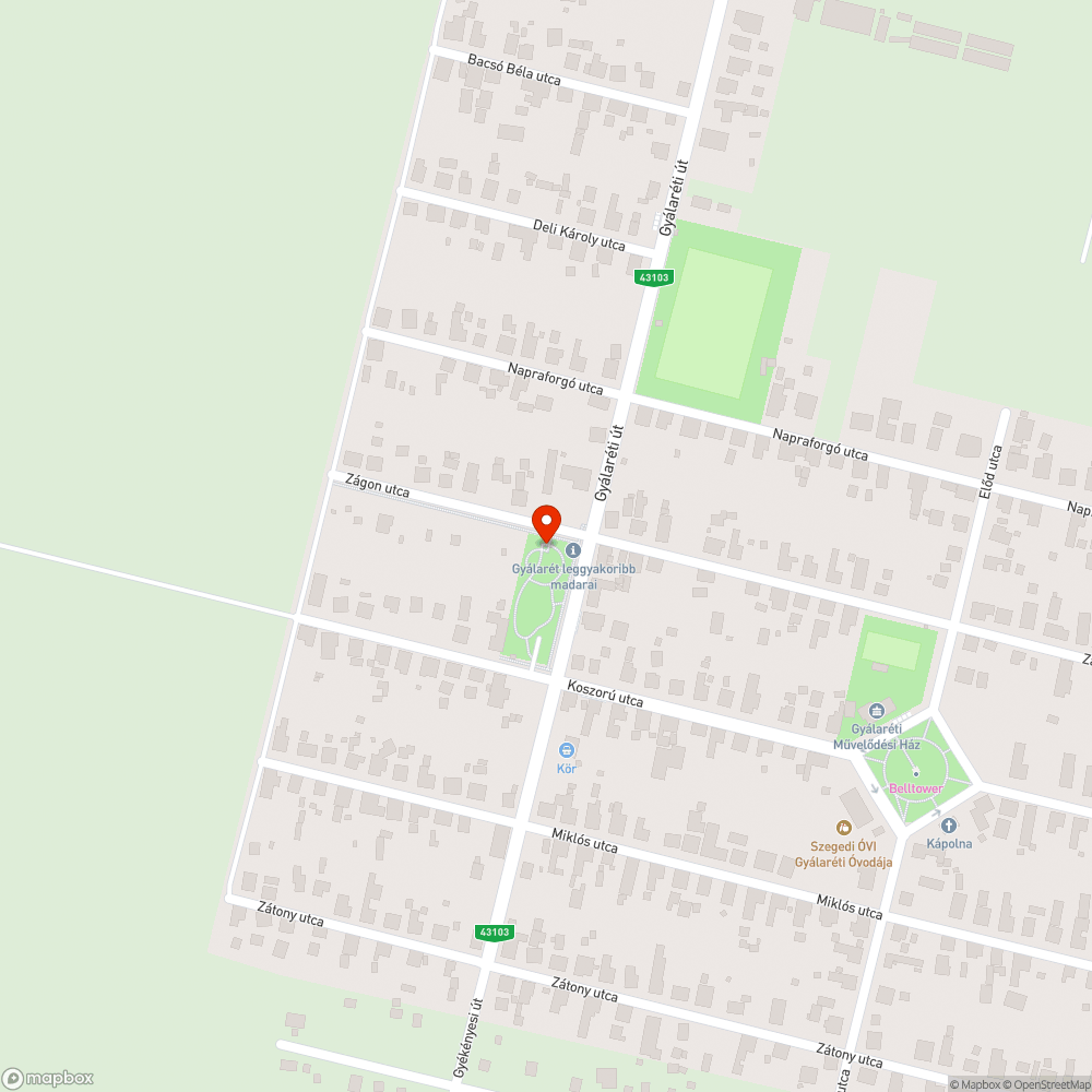 Törött játszótéri hinta bejelentés helye