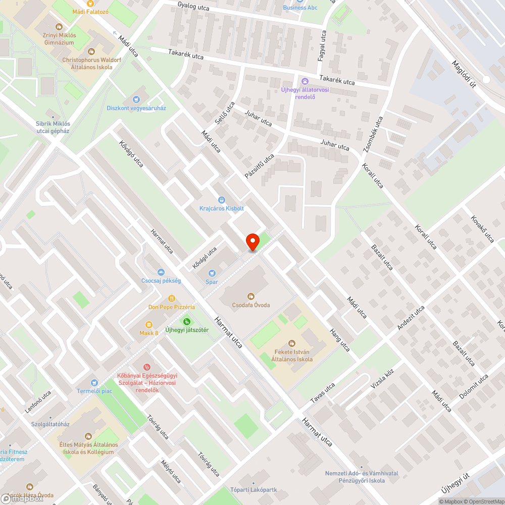 Tűzcsap bejelentés helye