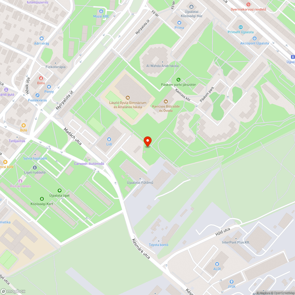 Tábla bejelentés helye