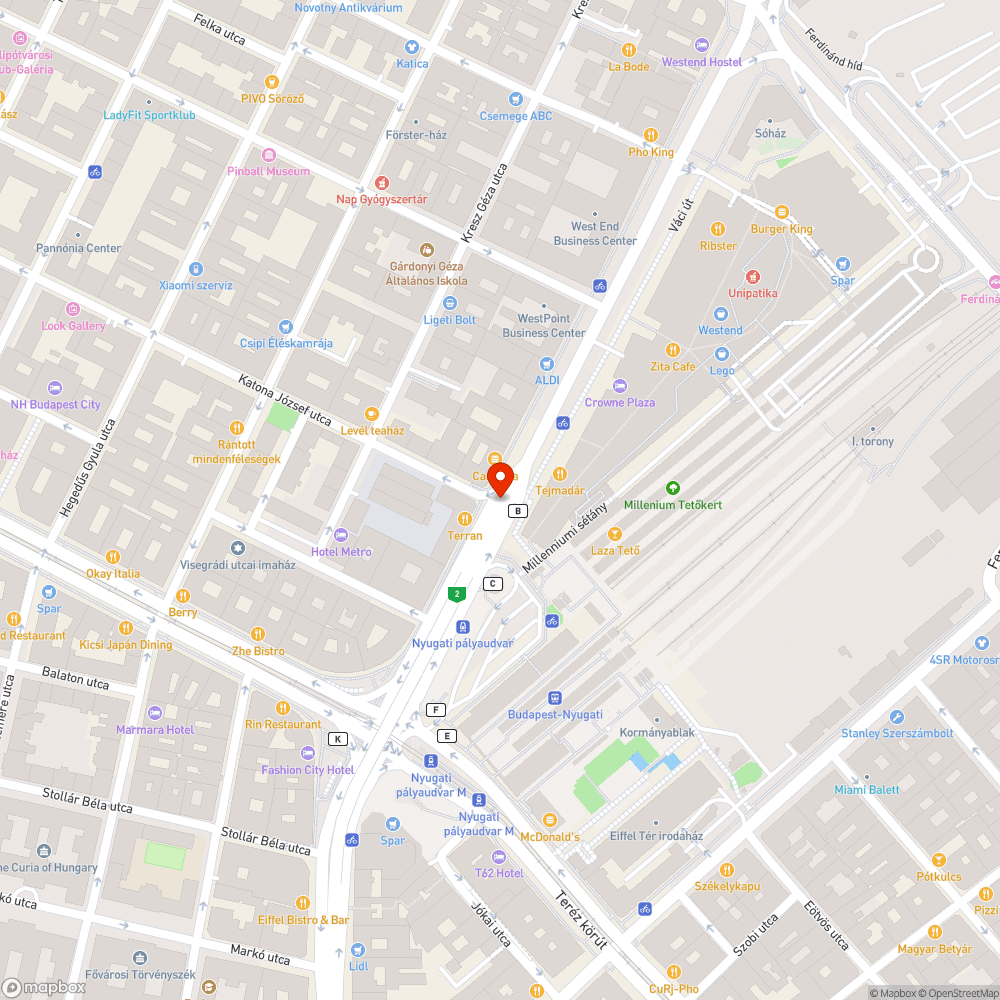 Szemmagasságban levő veszélyes vezeték bejelentés helye