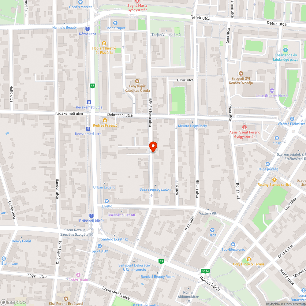 Megrongált távközlési doboz bejelentés helye