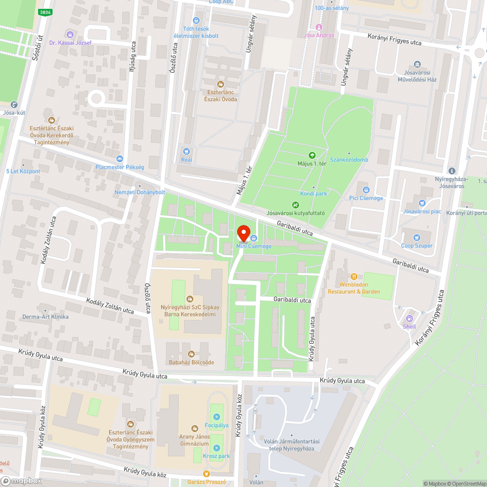 Parkoló térköve beszakadt bejelentés helye