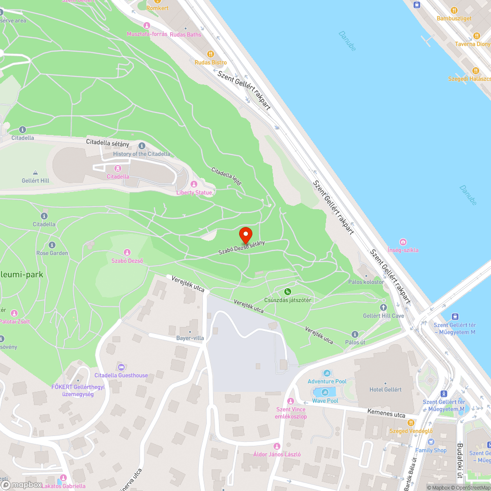 Szemét a Jubileumi parkban bejelentés helye