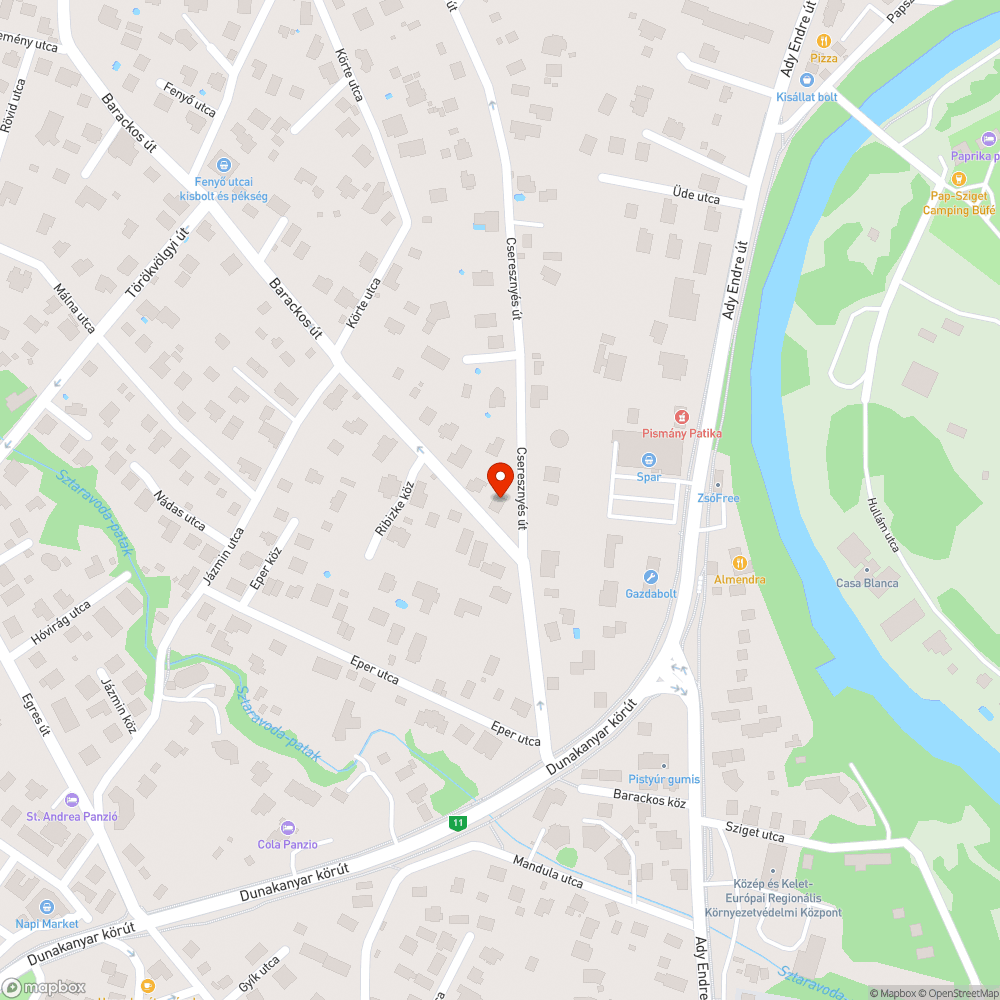 Veszélyes kátyú bejelentés helye