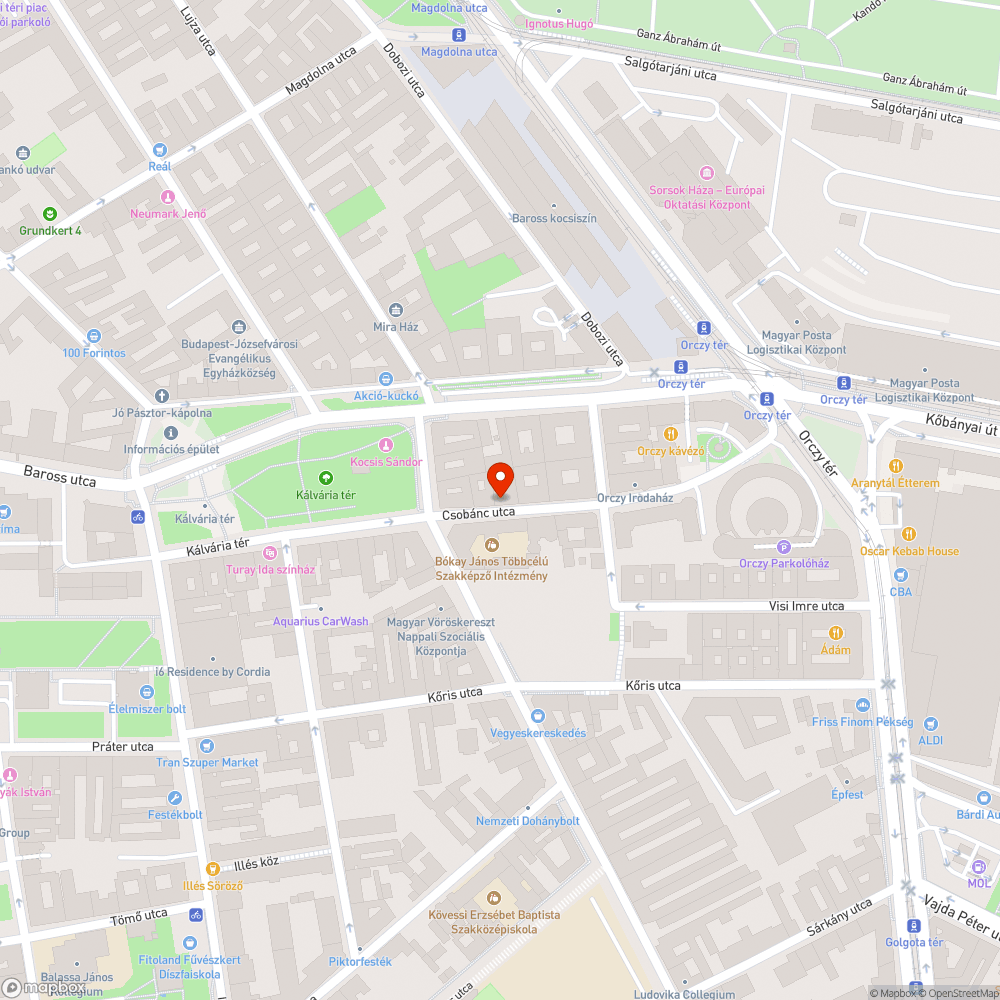 Elhagyott autó bejelentés helye