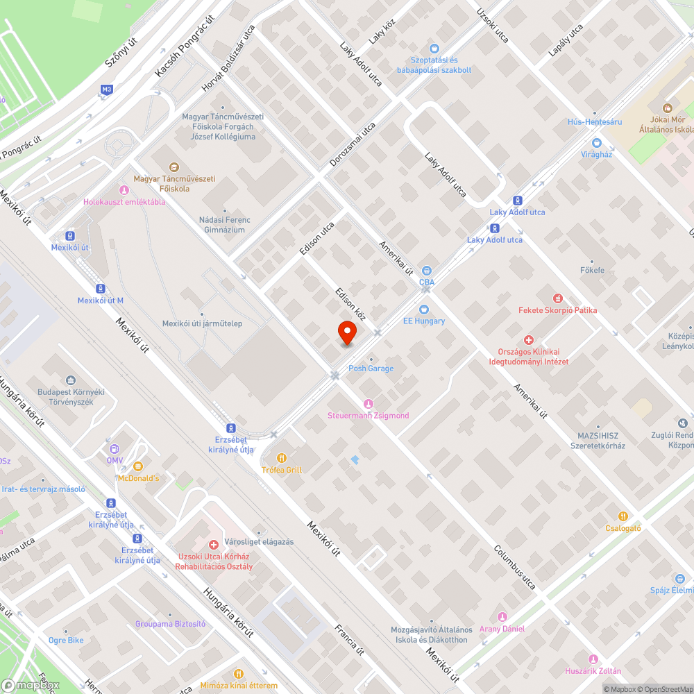 Elhagyott autó bejelentés helye