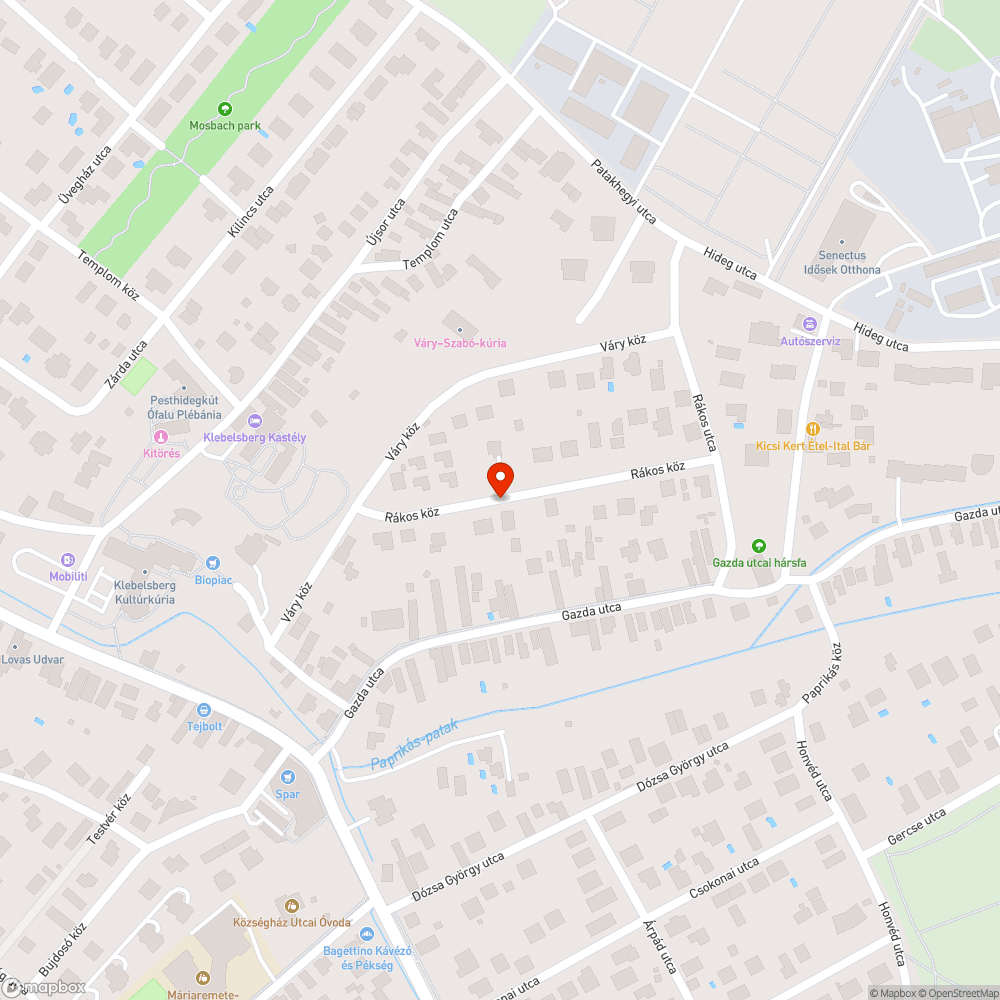 Megsüllyedt útburkolat bejelentés helye