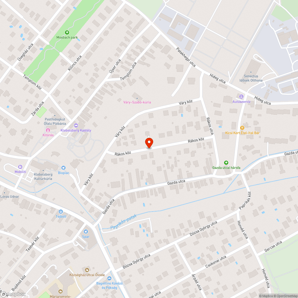 Kátyú bejelentés helye