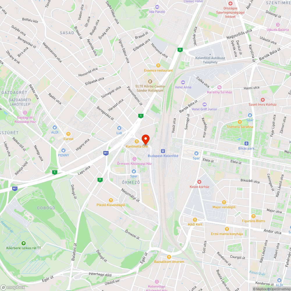 Mikromobilitási pont hiánya Kelenföld - Őrmező bejelentés helye