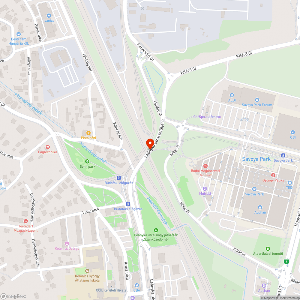 Gazos felüljáró bejelentés helye