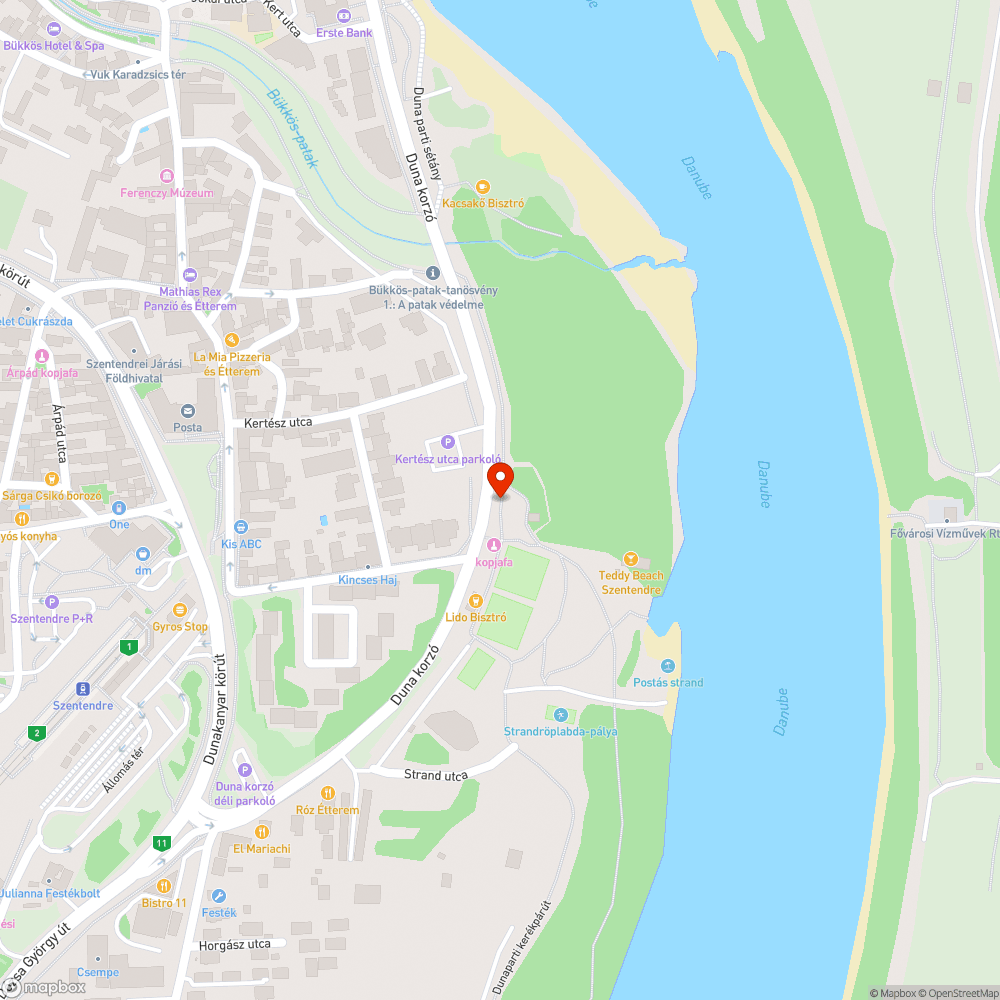 Balesetveszélyes repedés az Eurovelo kerékpárúton bejelentés helye