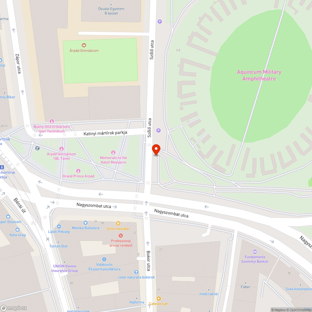 Szétesett tűzcsap bejelentés helye